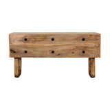 'U' Oak-ish Pineapple Bench NOVEX FURNITURES
