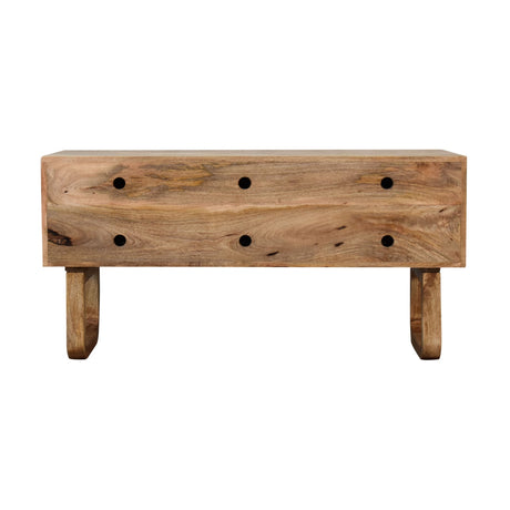 'U' Oak-ish Pineapple Bench NOVEX FURNITURES