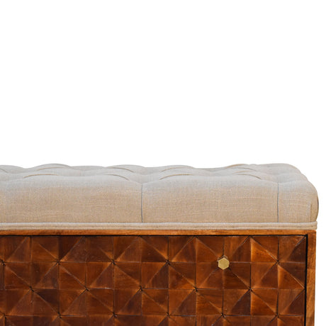 'U' Chestnut Pineapple Bench NOVEX FURNITURES
