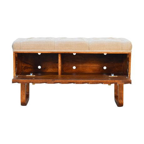 'U' Chestnut Pineapple Bench NOVEX FURNITURES