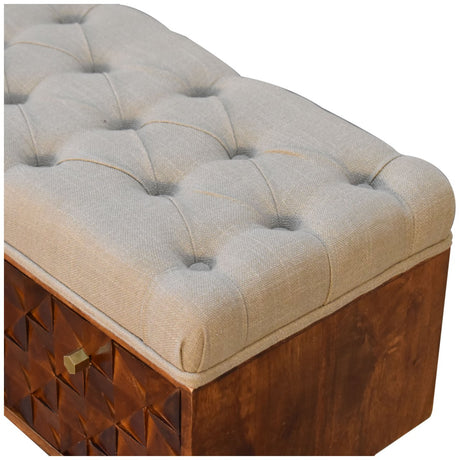 'U' Chestnut Pineapple Bench NOVEX FURNITURES