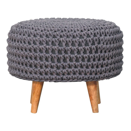 Keeva Grey Oblong Footstool NOVEX FURNITURES