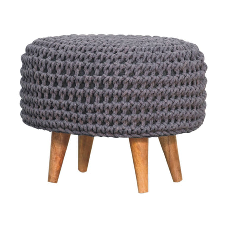 Keeva Grey Oblong Footstool NOVEX FURNITURES