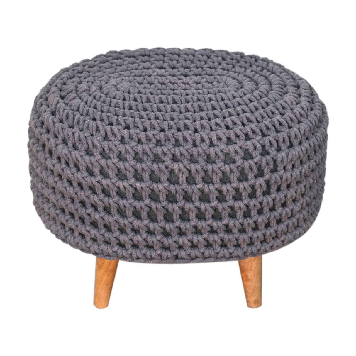 Keeva Grey Oblong Footstool NOVEX FURNITURES