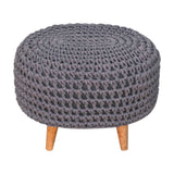 Keeva Grey Oblong Footstool NOVEX FURNITURES