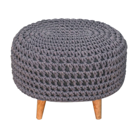 Keeva Grey Oblong Footstool NOVEX FURNITURES