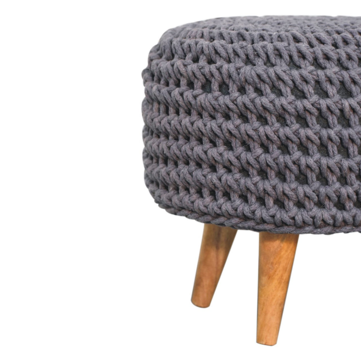 Keeva Grey Oblong Footstool NOVEX FURNITURES