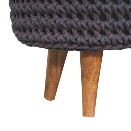 Keeva Grey Oblong Footstool NOVEX FURNITURES