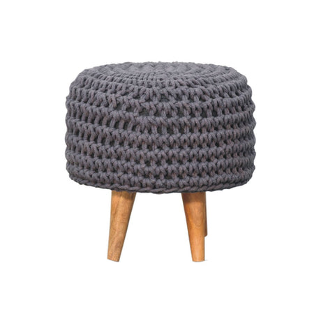 Keeva Grey Oblong Footstool NOVEX FURNITURES