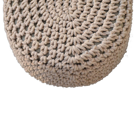 Keeva Beige Oblong Footstool NOVEX FURNITURES