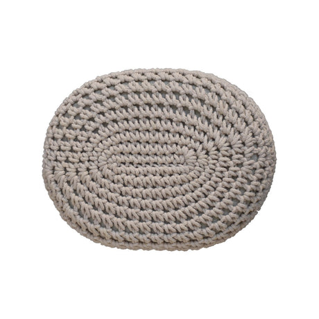 Keeva Beige Oblong Footstool NOVEX FURNITURES