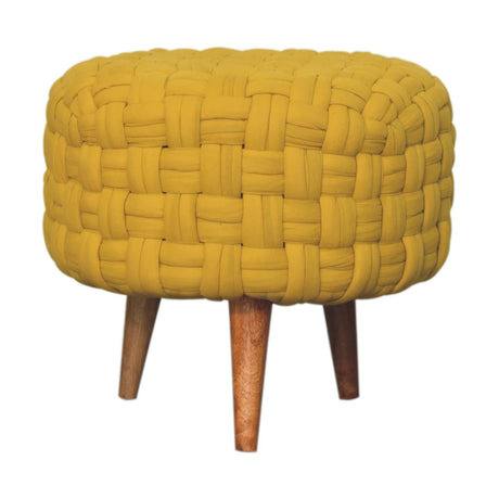 Mustard Tube Footstool NOVEX FURNITURES