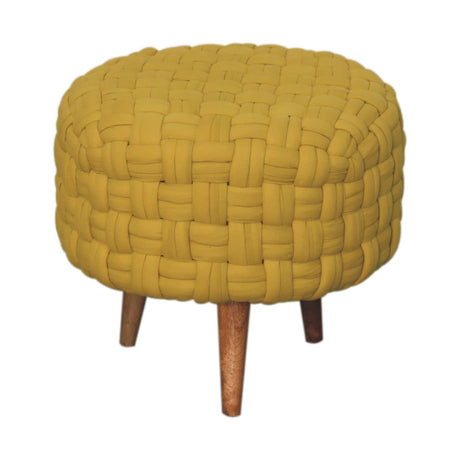 Mustard Tube Footstool NOVEX FURNITURES