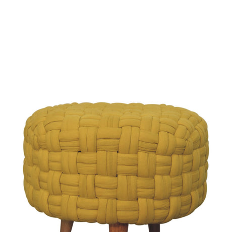 Mustard Tube Footstool NOVEX FURNITURES