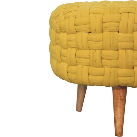 Mustard Tube Footstool NOVEX FURNITURES