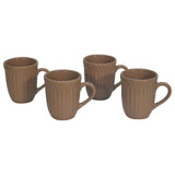 Beige Ribbed Mug Set of 4 NOVEX FURNITURES
