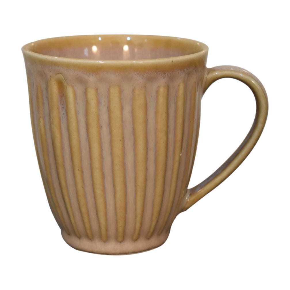 Beige Ribbed Mug - Set of 4 NOVEX FURNITURES