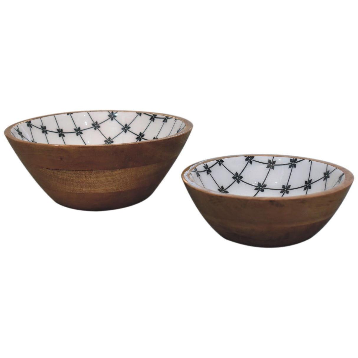 2x Lacquered Flower Bowl Set NOVEX FURNITURES