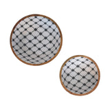 2x Lacquered Flower Bowl Set NOVEX FURNITURES