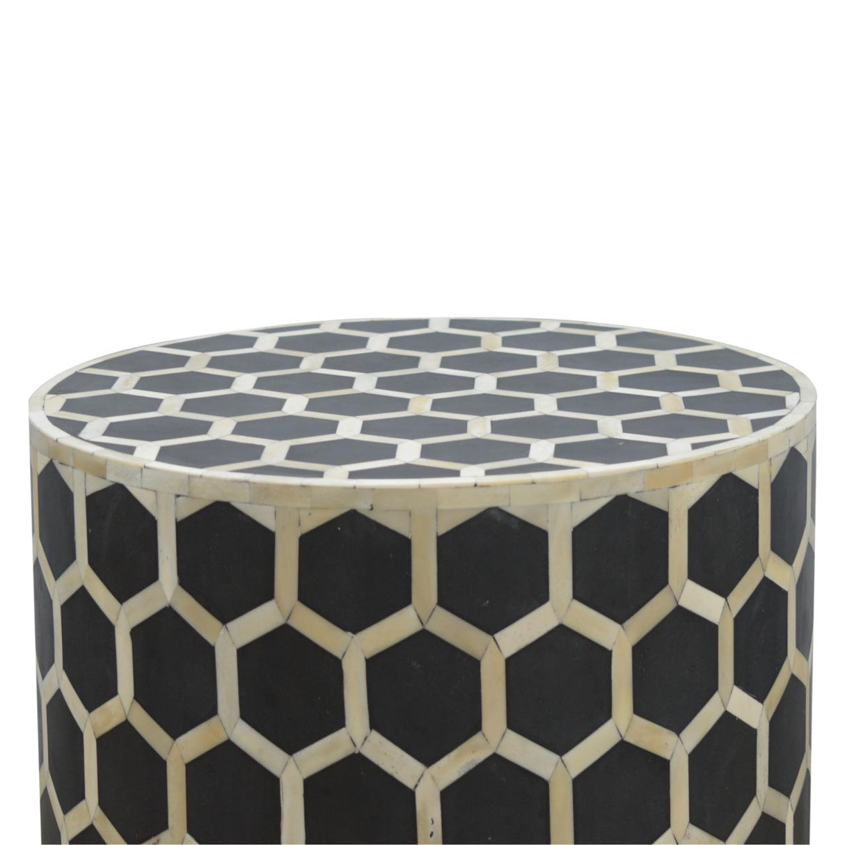 Bone Inlay Occasional Stool NOVEX FURNITURES