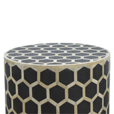 Bone Inlay Occasional Stool NOVEX FURNITURES