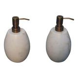 White Marble Soap Dispenser of 2 NOVEX FURNITURE