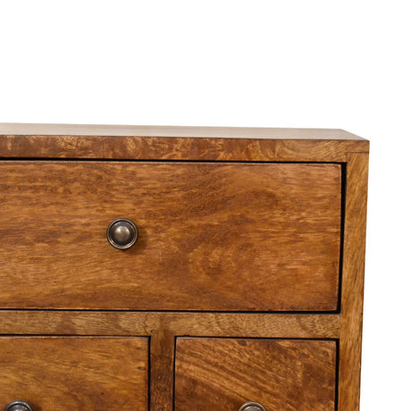 4 Drawer Multi Chestnut Bedside NOVEX FURNITURE