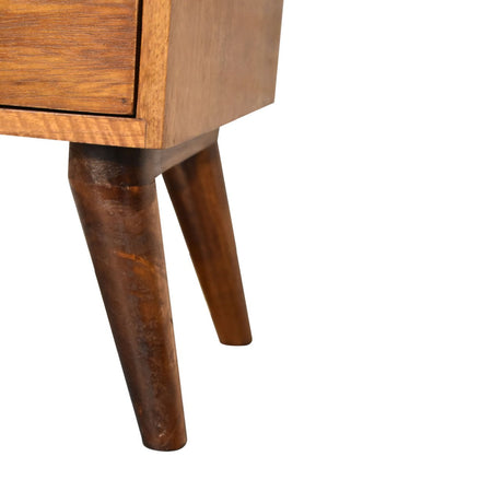 4 Drawer Multi Chestnut Bedside NOVEX FURNITURE