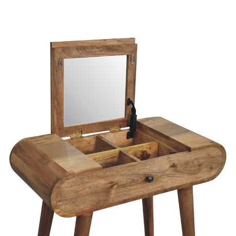 Mini Oak-ish Round Dressing Table NOVEX FURNITURES