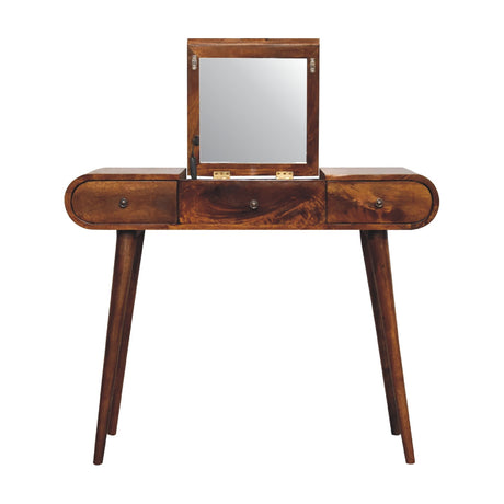 Chestnut Mirror Dressing Table - NOVEX FURNITURE
