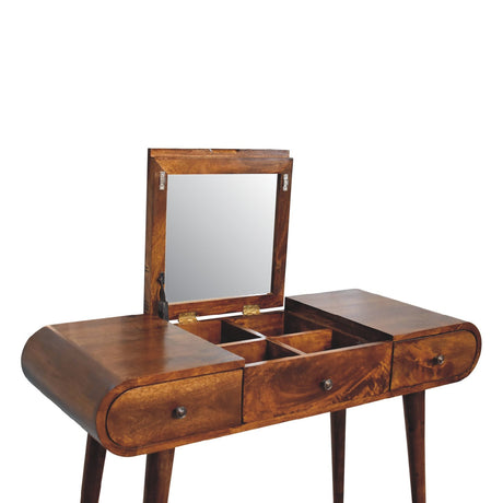 Chestnut Mirror Dressing Table - NOVEX FURNITURE