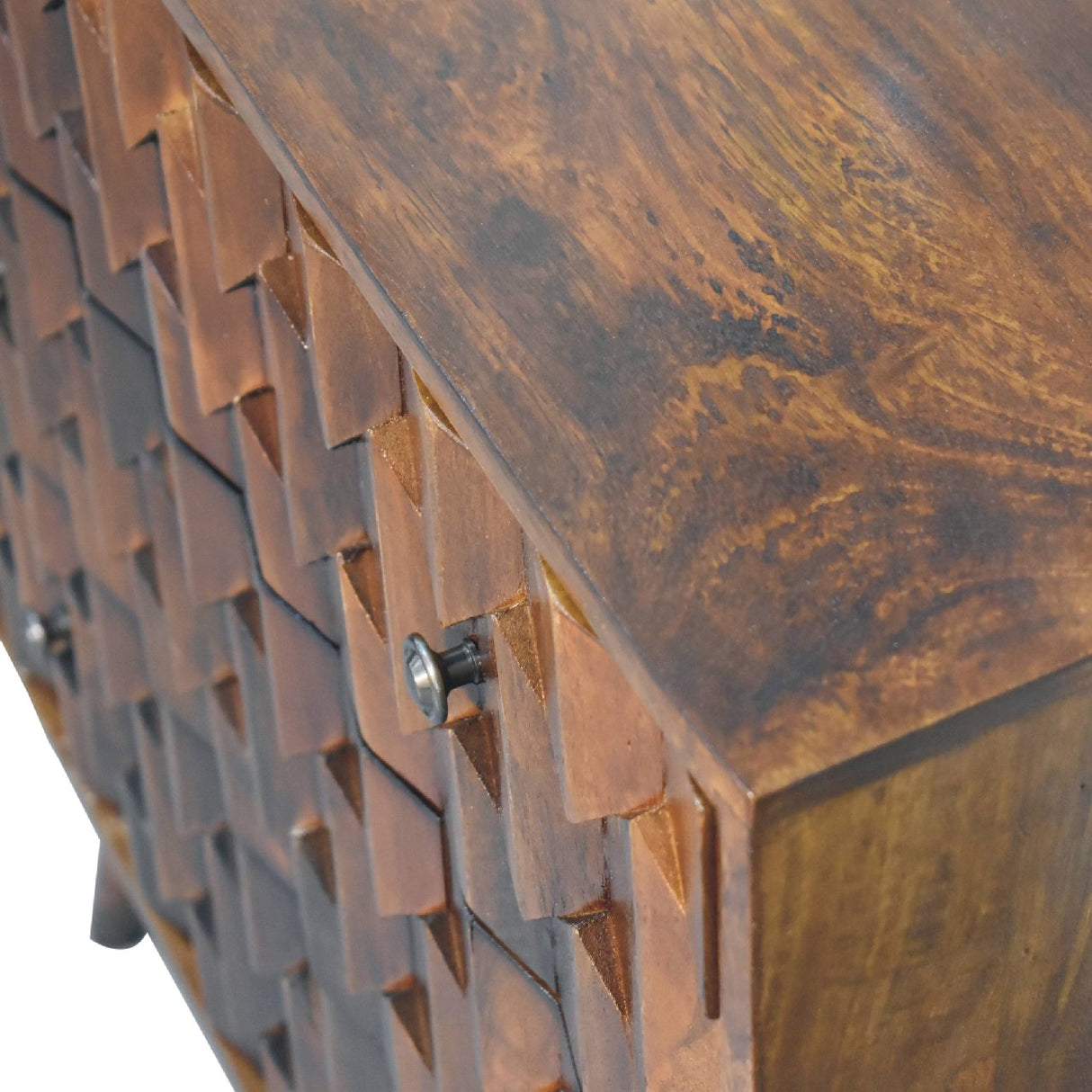 Pineapple Chestnut Carved Chest NOVEX FURNITURES