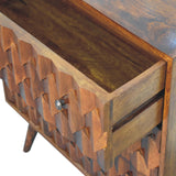 Pineapple Chestnut Carved Chest NOVEX FURNITURES