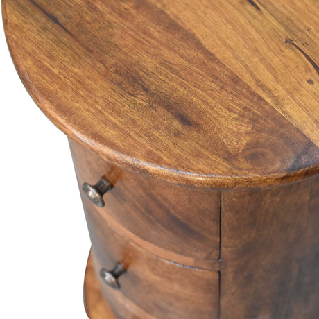Mini Chestnut Drum Chest - NOVEX FURNITURE