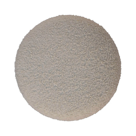 Boucle Cream Round Footstool NOVEX FURNITURES