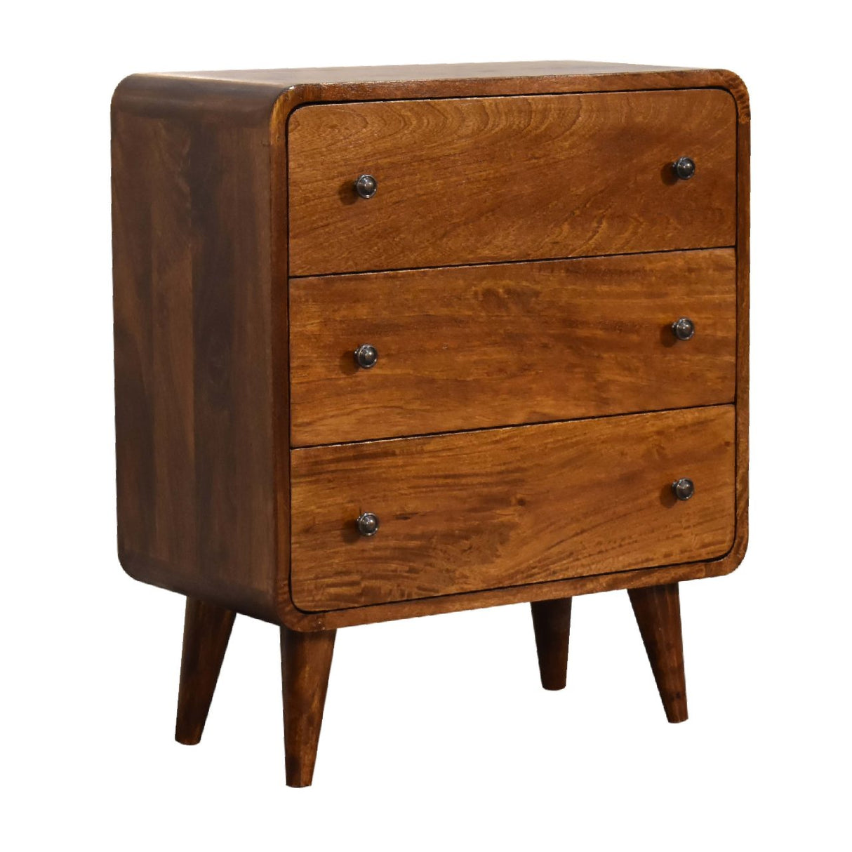 Mini Curved Chestnut Chest - NOVEX FURNITURE