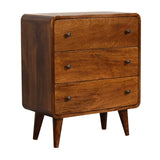 Mini Curved Chestnut Chest - NOVEX FURNITURE