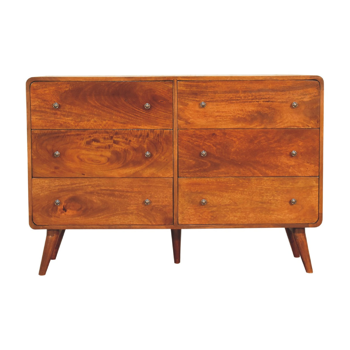 Large Curved Chestnut Chest NOVEX FURNITURES