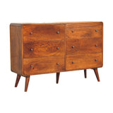 Large Curved Chestnut Chest NOVEX FURNITURES