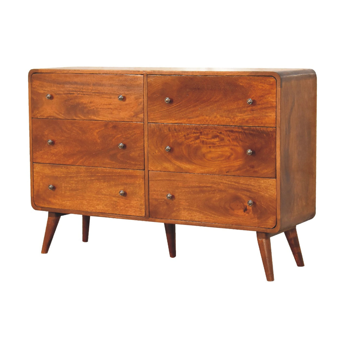Large Curved Chestnut Chest NOVEX FURNITURES