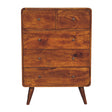 2 over 3 Curved Chestnut Chest NOVEX FURNITURES