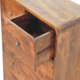 2 over 3 Curved Chestnut Chest NOVEX FURNITURES