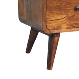 2 over 3 Curved Chestnut Chest NOVEX FURNITURES
