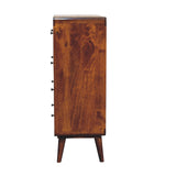 2 over 3 Curved Chestnut Chest NOVEX FURNITURES