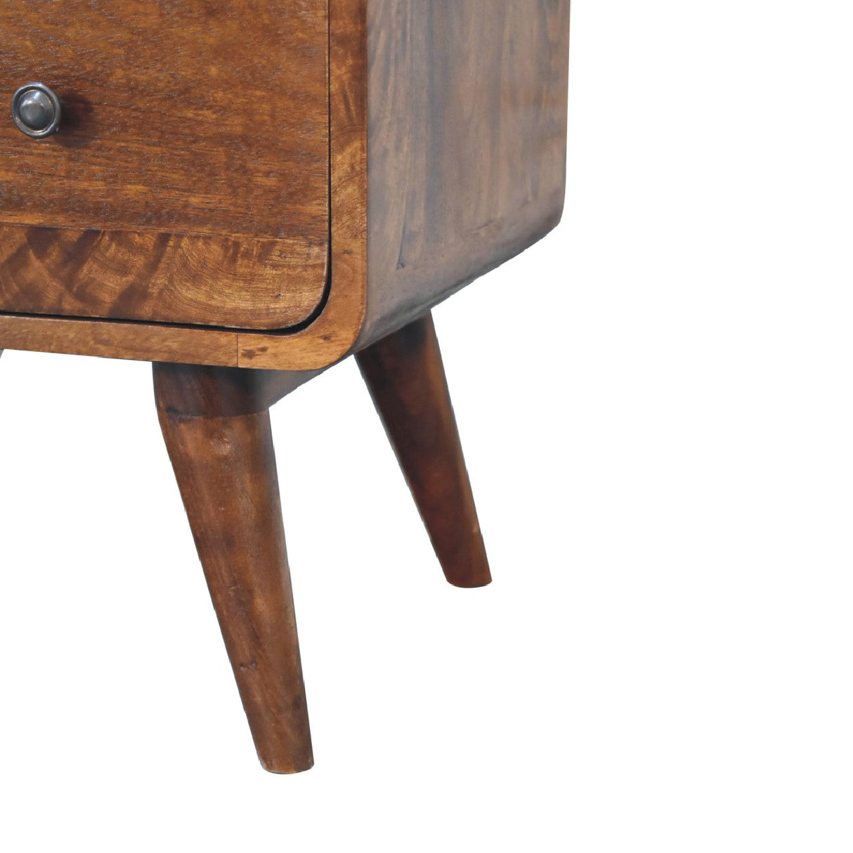 2 Drawer Curved Chestnut Chest NOVEX FURNITURES
