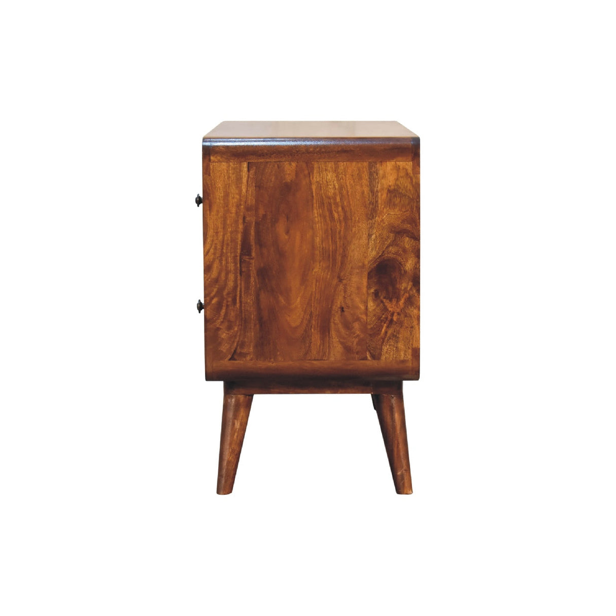 2 Drawer Curved Chestnut Chest NOVEX FURNITURES