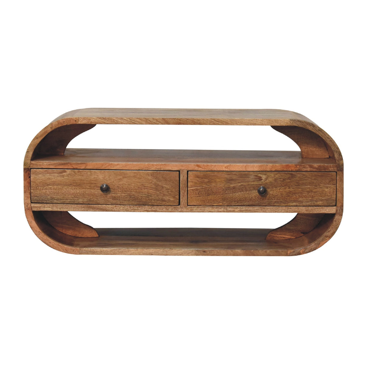 2 Drawer Curved Edge Media Unit NOVEX FURNITURES