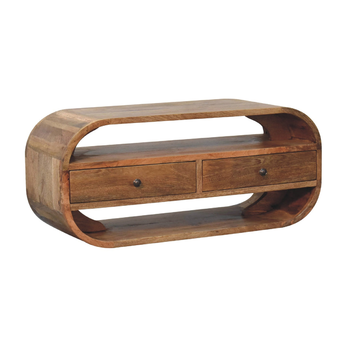 2 Drawer Curved Edge Media Unit NOVEX FURNITURES