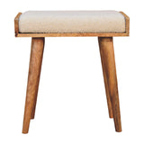 Boucle Cream Tray Style Footstool NOVEX FURNITURES
