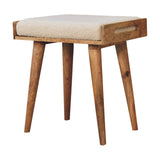 Boucle Cream Tray Style Footstool NOVEX FURNITURES